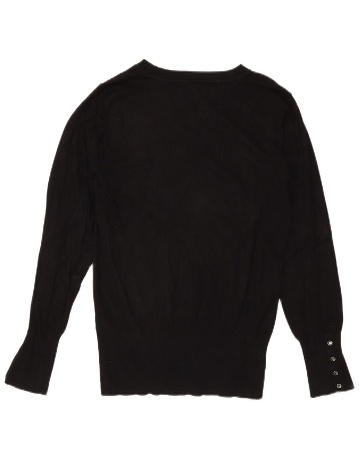 Guess Pull ras du cou pour femme UK 12 Medium Noir Viscose