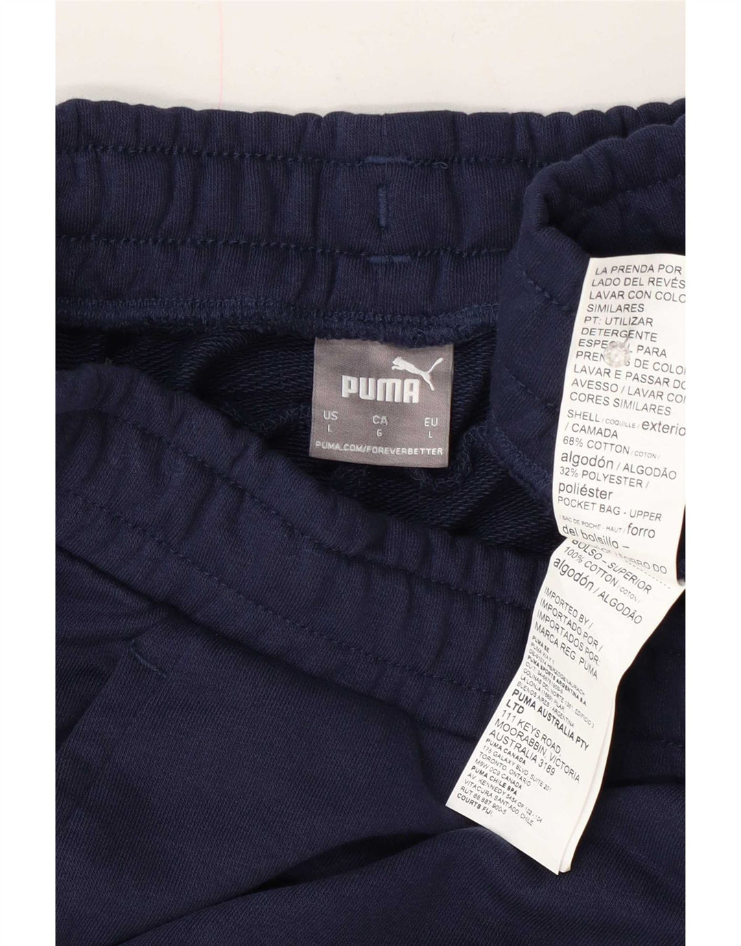 Puma Short de sport pour homme en coton bleu marine Taille L