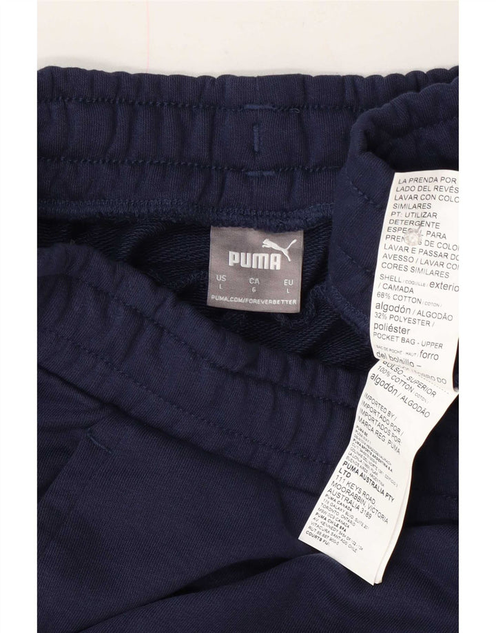 Puma Short de sport pour homme en coton bleu marine Taille L