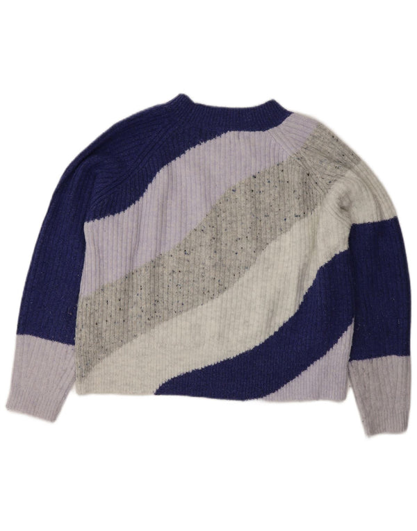 Marks & Spencer Pull court à col rond pour femme UK 10 Small Multicolou