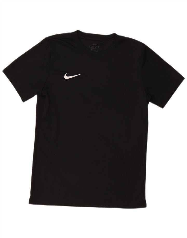 NIKE Hommes Dri Fit T-Shirt Haut Noir Moyen Polyester