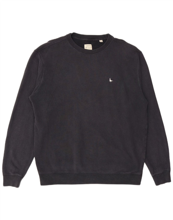 JACK WILLS Sweat-Shirt Homme Bleu Marine Moyen Coton
