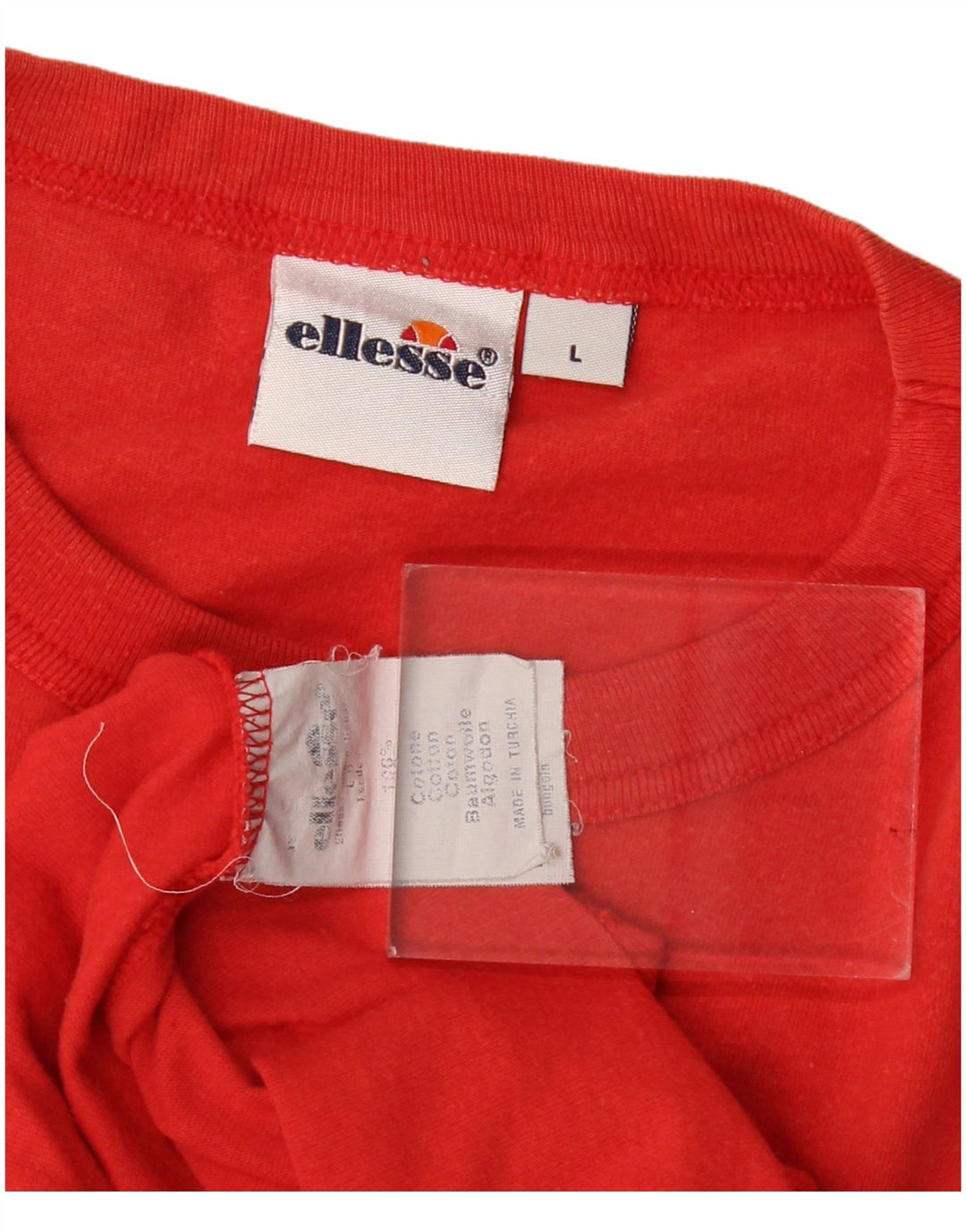 Ellesse T-Shirt Graphique Haut Large Rouge Coton Homme