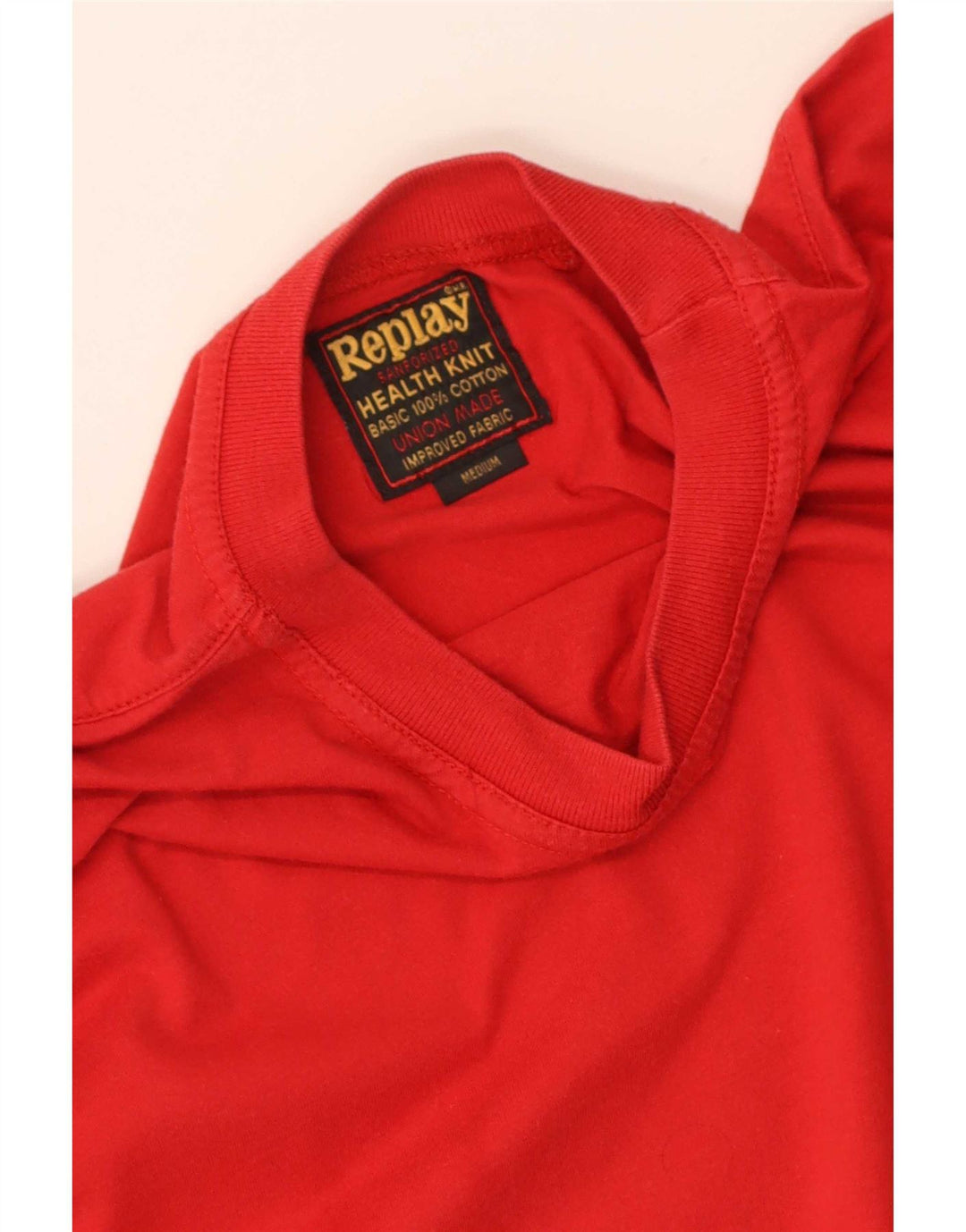 Replay Haut à Manches Longues Homme Rouge Moyen Coton