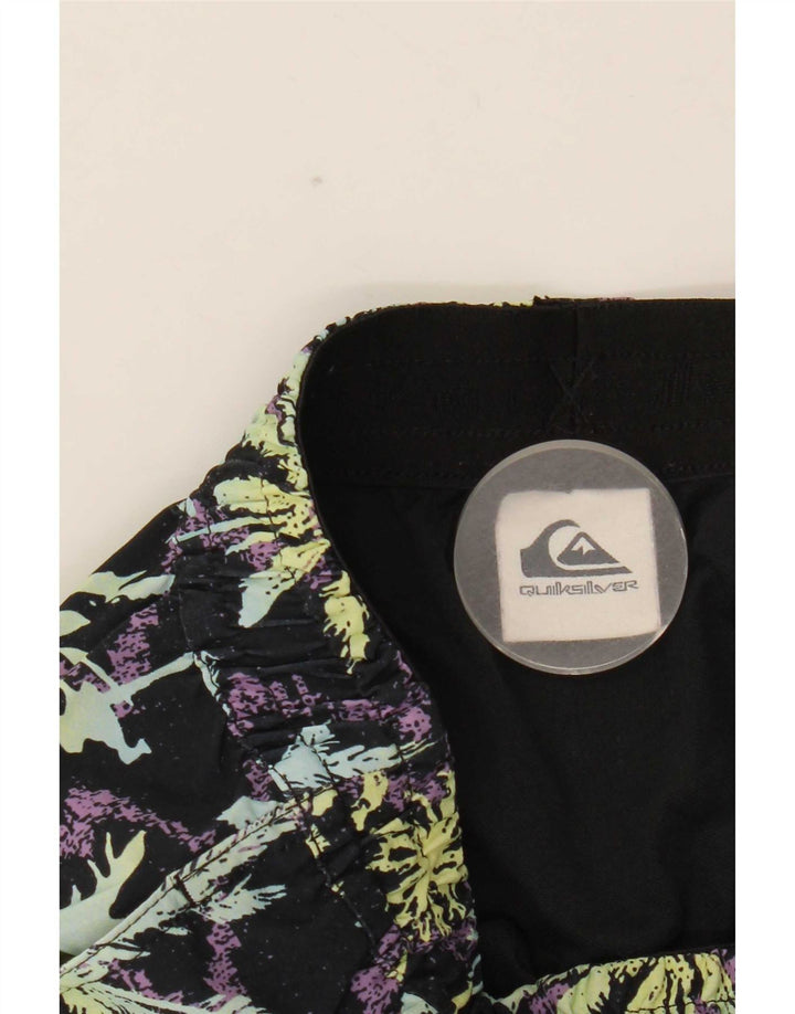Quiksilver Short de Bain Graphique Garçon 9-10 Ans Noir Moyen Polyester