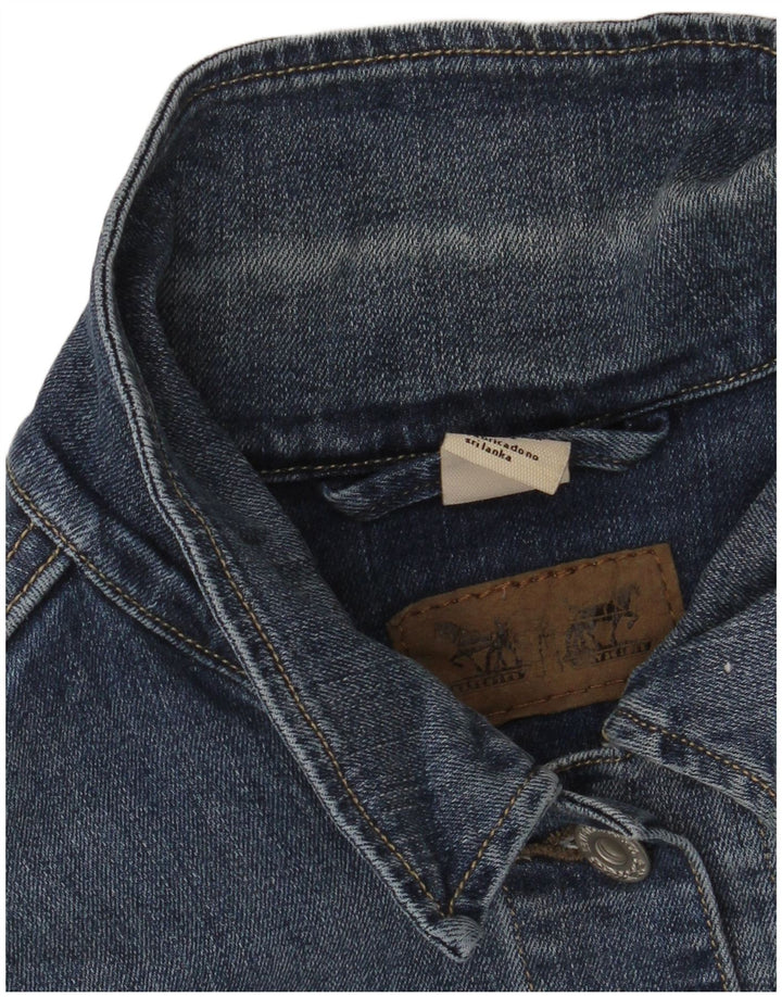 LEVI'S Veste en jean courte pour femme UK 18 XL Bleu Coton