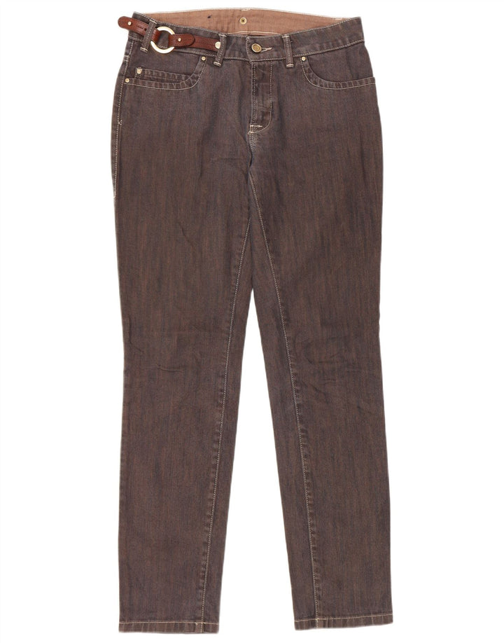 Trussardi Femme Jean Slim W25 L30 Marron Coton