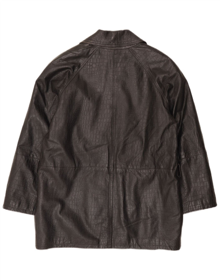 Conbipel Manteau Croisé Femme IT 40 Petit Imprimé Animal Noir