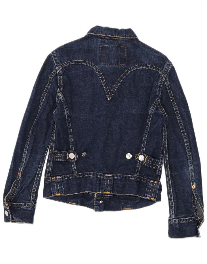 Levi's Veste en Jean Court Femme UK 10 Petit Bleu Coton