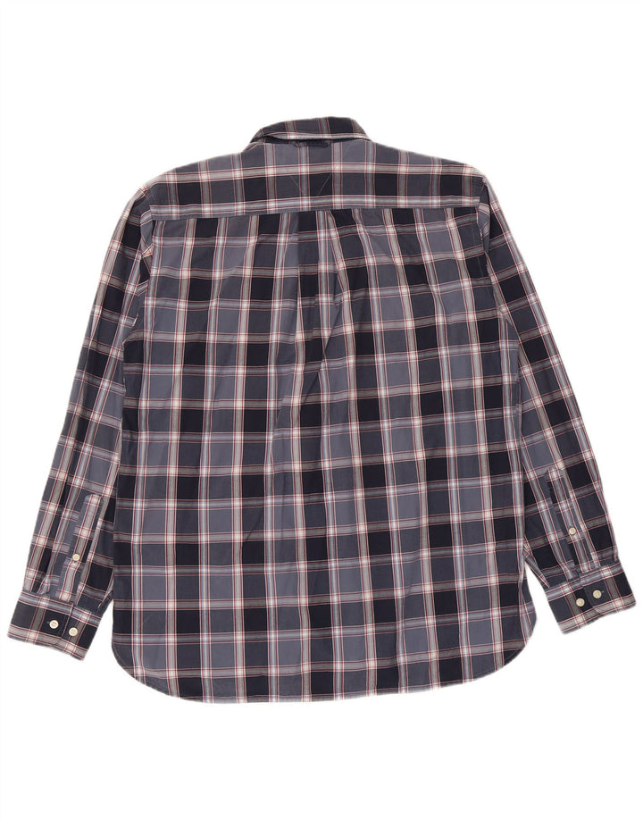 Tommy Hilfiger Chemise Homme Bleu Marine Moyen Plaid Coton