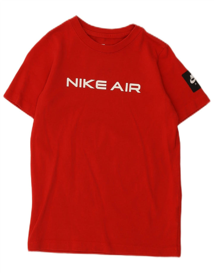 NIKE Haut T-Shirt Graphique Garçon 10-11 ans Coton Rouge Moyen