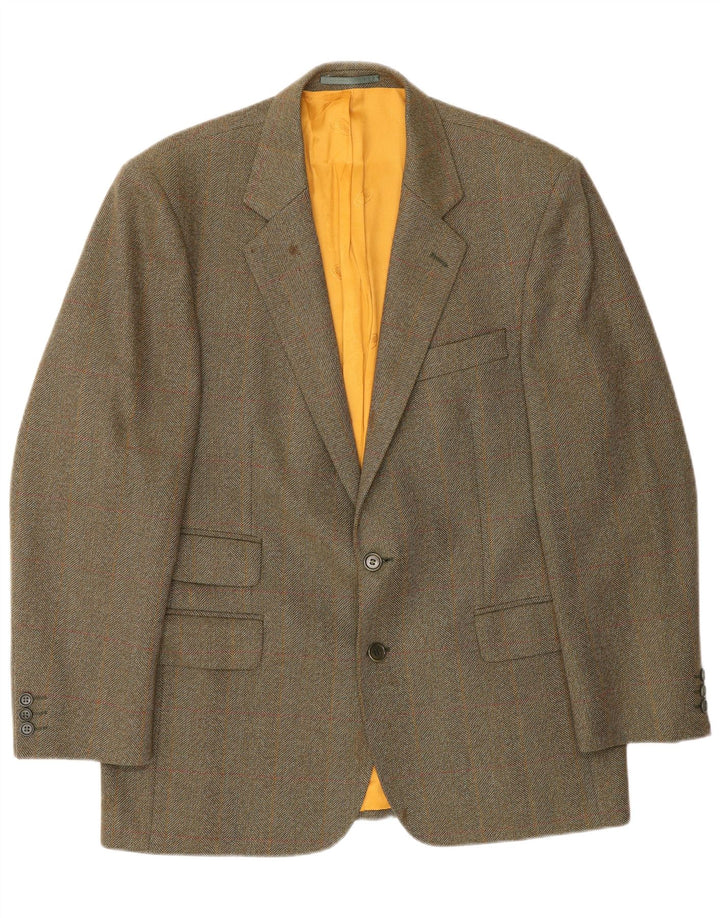 Magee Veste blazer à 2 boutons pour homme UK 42 XL en laine à carreaux marron