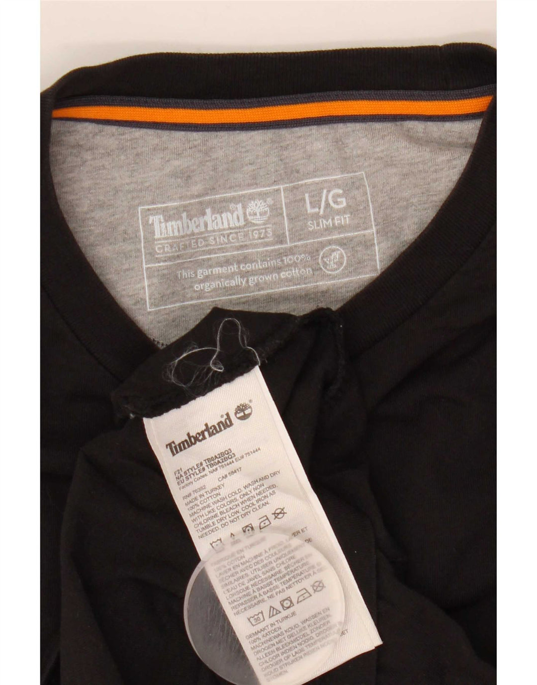 Timberland Haut Slim Fit à Manches Longues pour Homme en Coton Noir