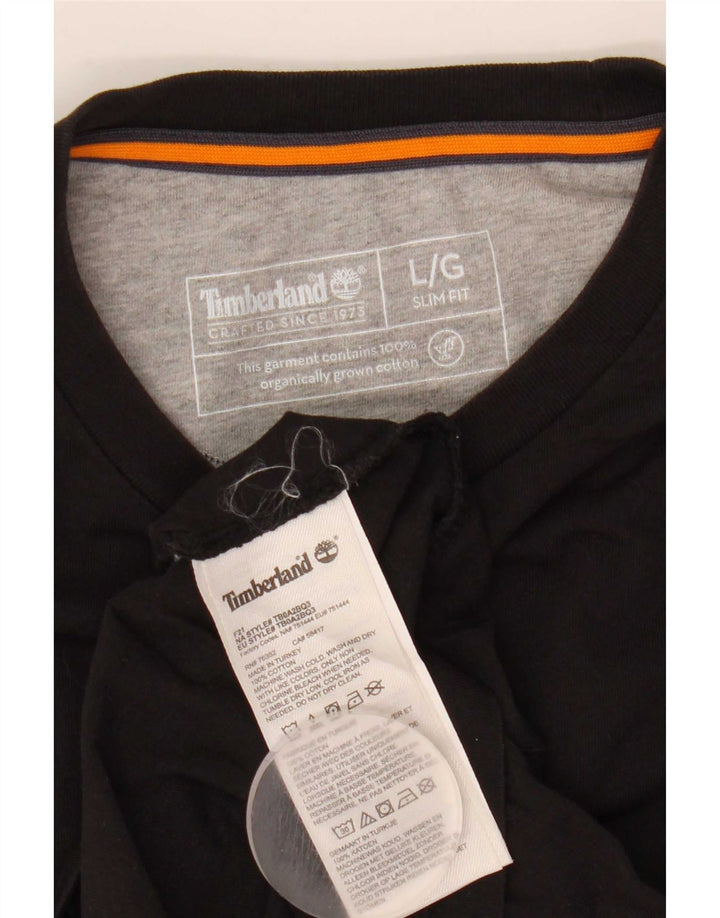 Timberland Haut Slim Fit à Manches Longues pour Homme en Coton Noir