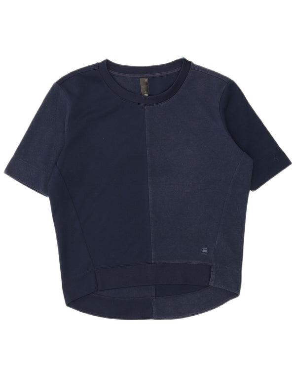 G-Star T-shirt surdimensionné pour femme UK 10 Small Bleu marine Polyester