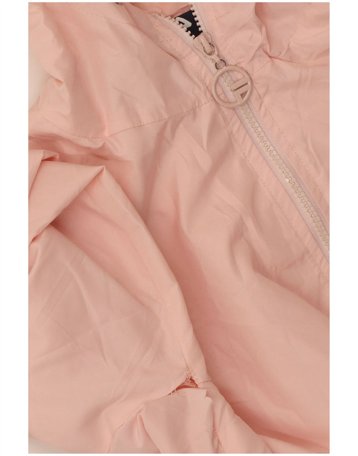 Fila Veste de pluie surdimensionnée à capuche pour femme UK 6 XS Rose Polyester