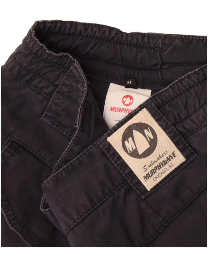 Murphy & Nye Shorts Cargo Homme W36 Large Bleu Marine Coton