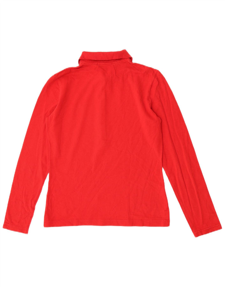 Lacoste Polo à manches longues femme taille 40 coton rouge moyen