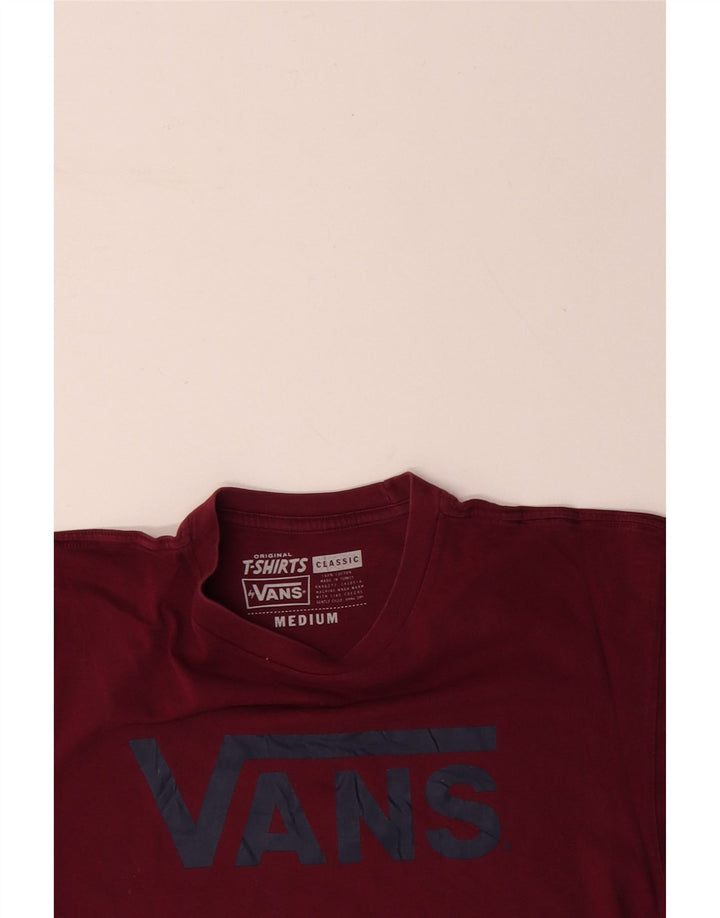 VANS T-shirt graphique pour homme en coton bordeaux moyen