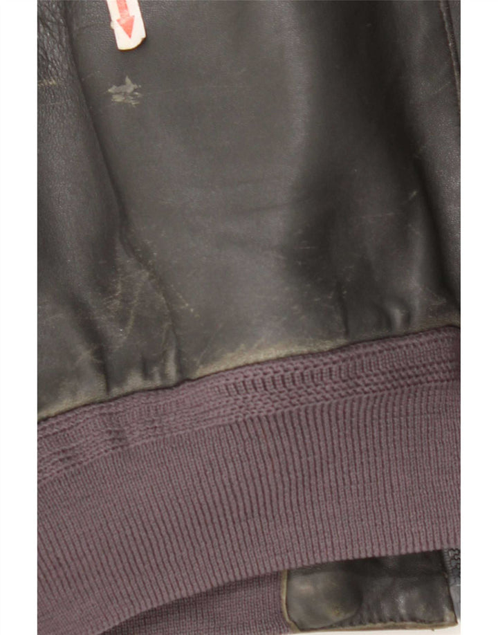 veste en cuir homme vintage UK 40 Grand Gris
