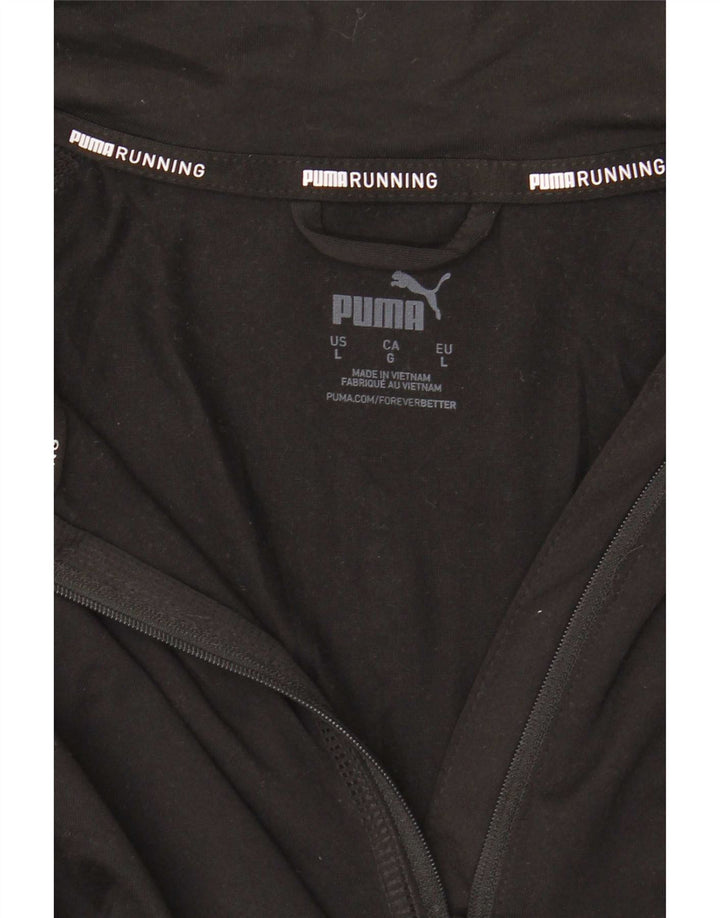 Puma Haut de survêtement à col zippé pour homme, grand, noir