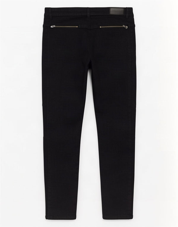 Calvin Klein Pantalon Slim en Cuir Femme W28 L27 Noir