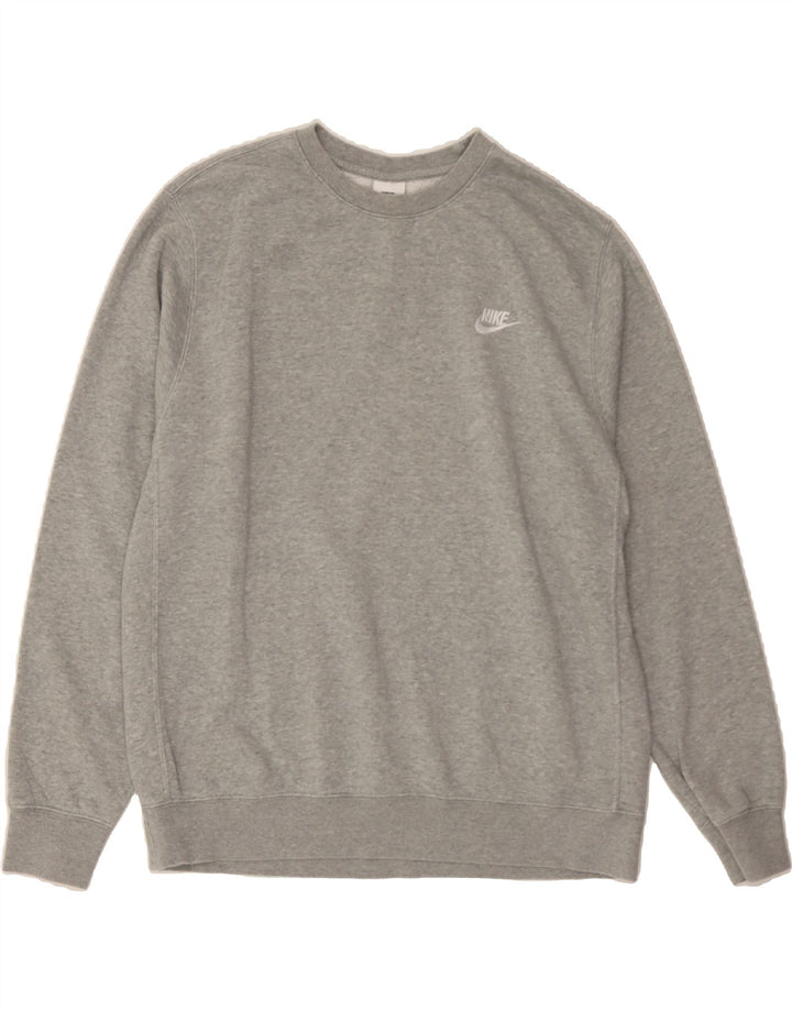 NIKE Sweat-shirt pour homme en coton gris Large