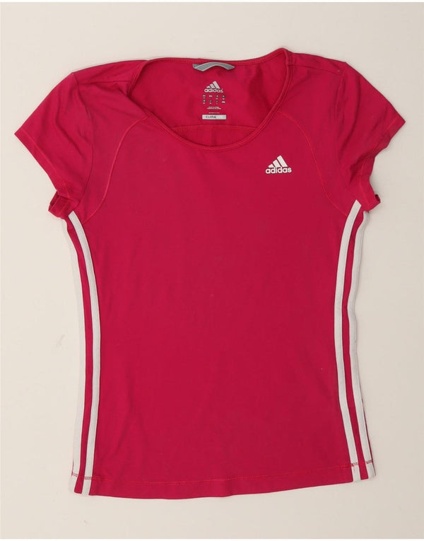 Adidas Climalite T-Shirt Top UK 12 Rose Moyen pour Femme