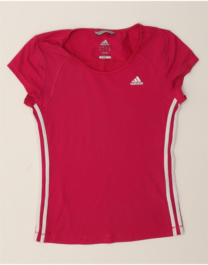 Adidas Climalite T-Shirt Top UK 12 Rose Moyen pour Femme