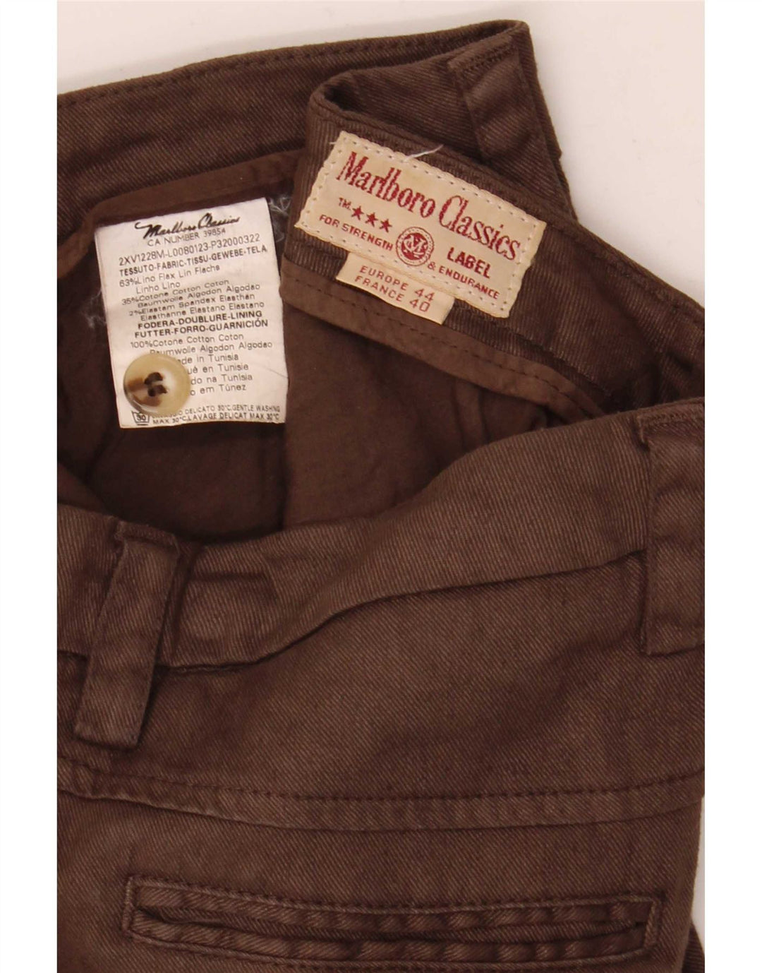Marlboro Classics Pantalon court femme W30 L24 Lin marron