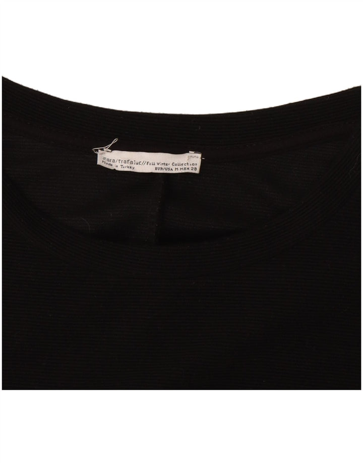 ZARA Robe trapèze pour femme UK 12 Noir moyen