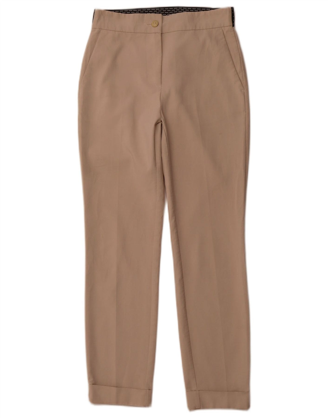 Pantalon Chino Fuselé Femme ZARA XS W24 L26 Coton Beige