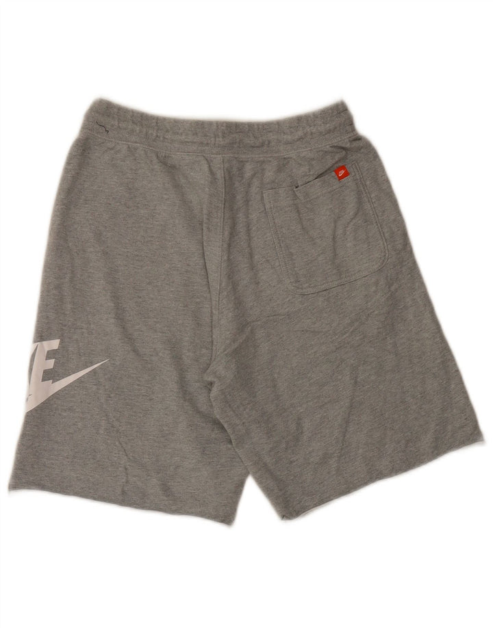 Nike Short de sport graphique en coton moucheté gris moyen