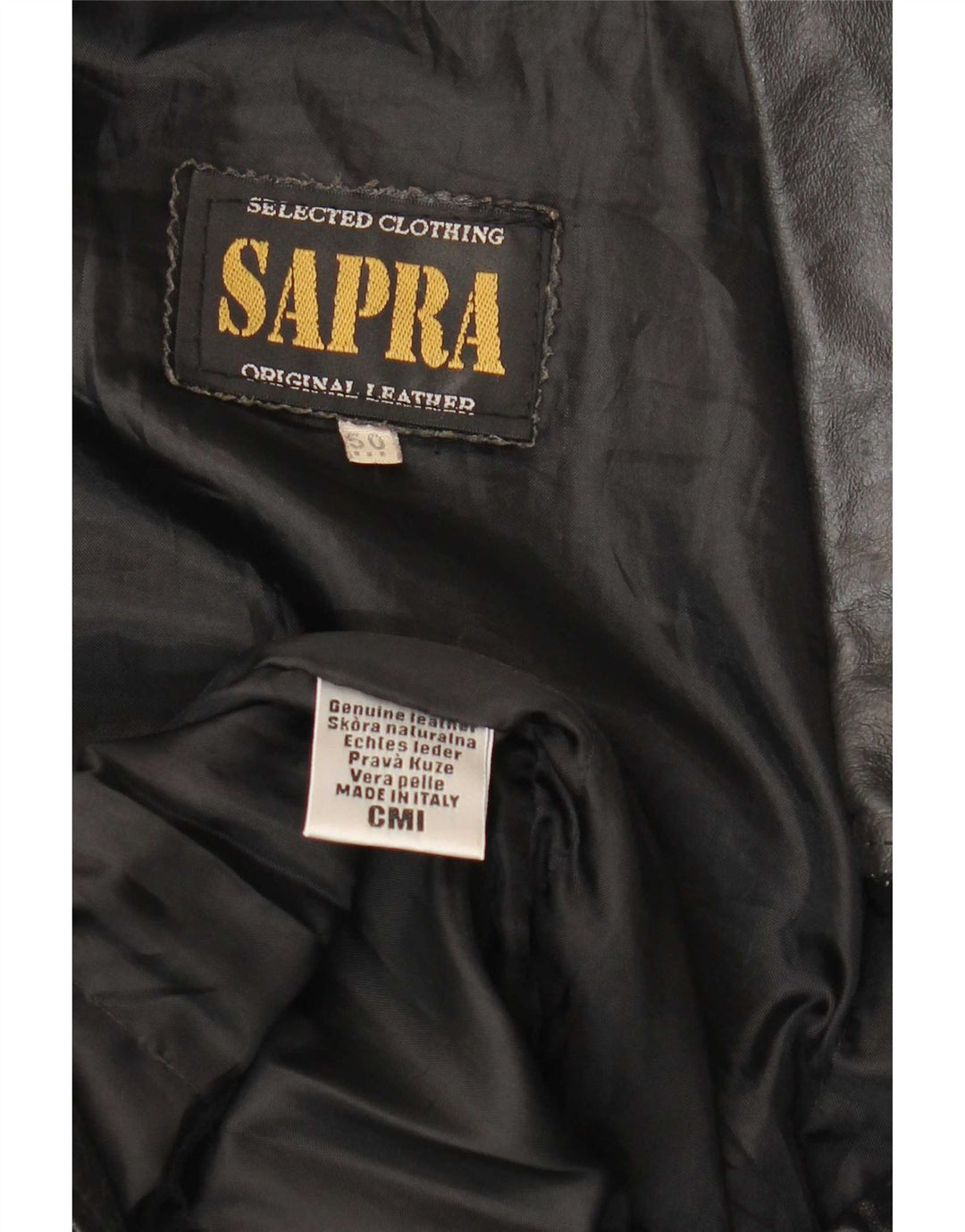 Veste en cuir femme vintage IT 50 XL Noir