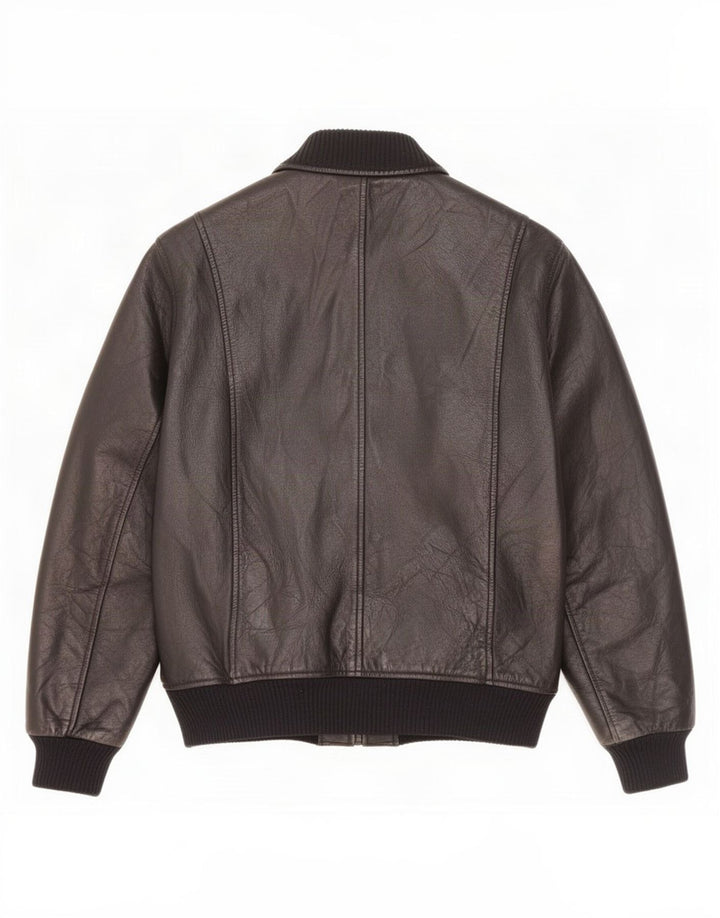 veste en cuir homme vintage UK 38 Noir Moyen