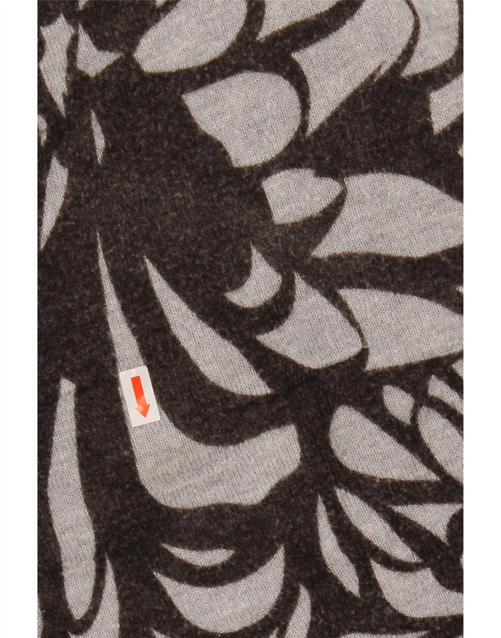 MOSSIMO Pull court à col bateau pour femme UK 16/18 Grand gris floral