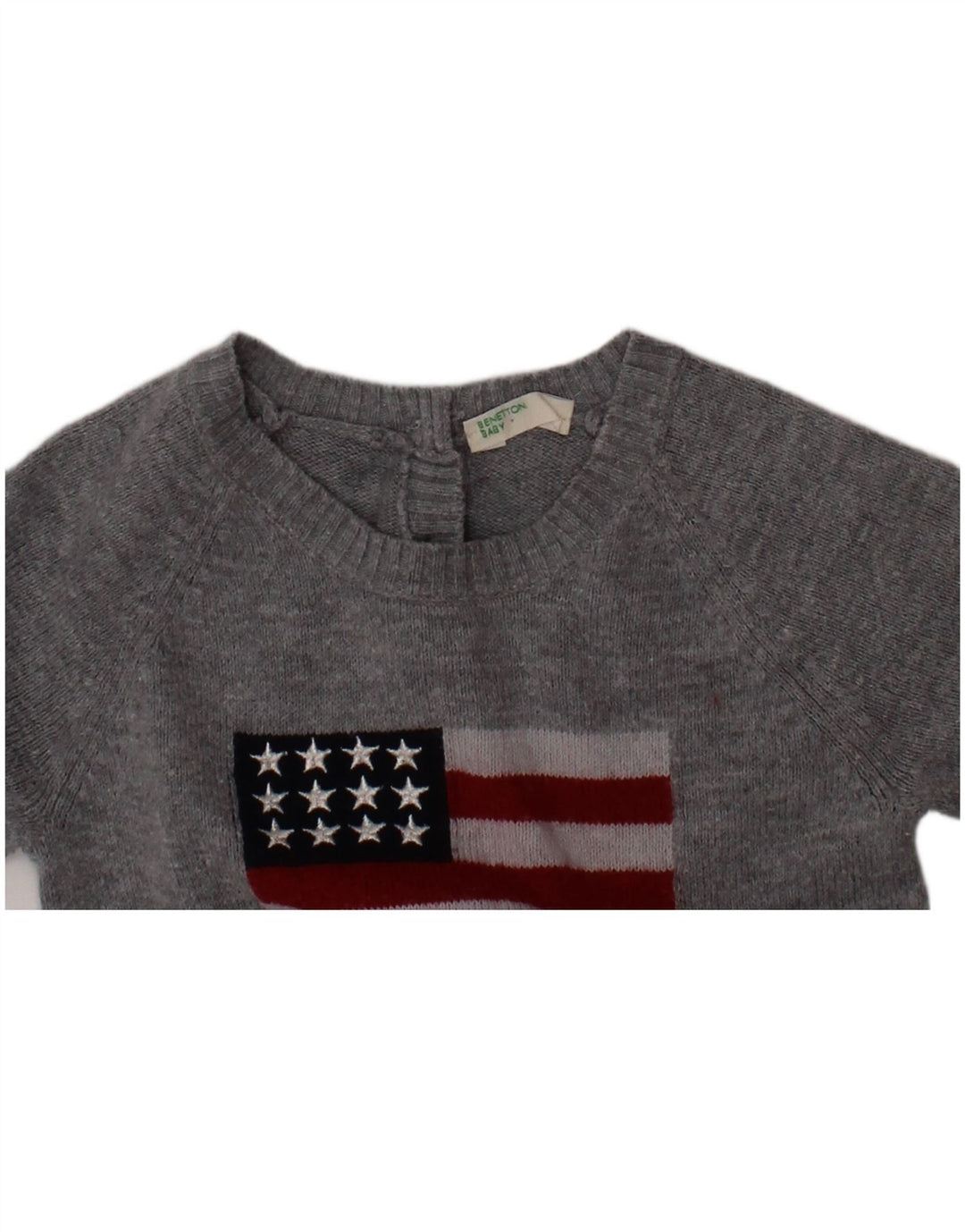 BENETTON Combinaison graphique bébé garçon 3-6 mois gris