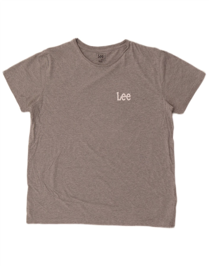 Lee T-Shirt Homme Haut Large Gris Coton