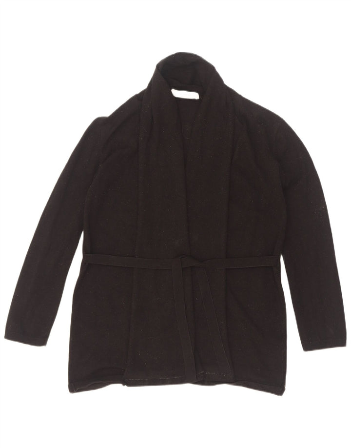 Zara Cardigan Femme Pull UK 12 Medium Noir Viscose