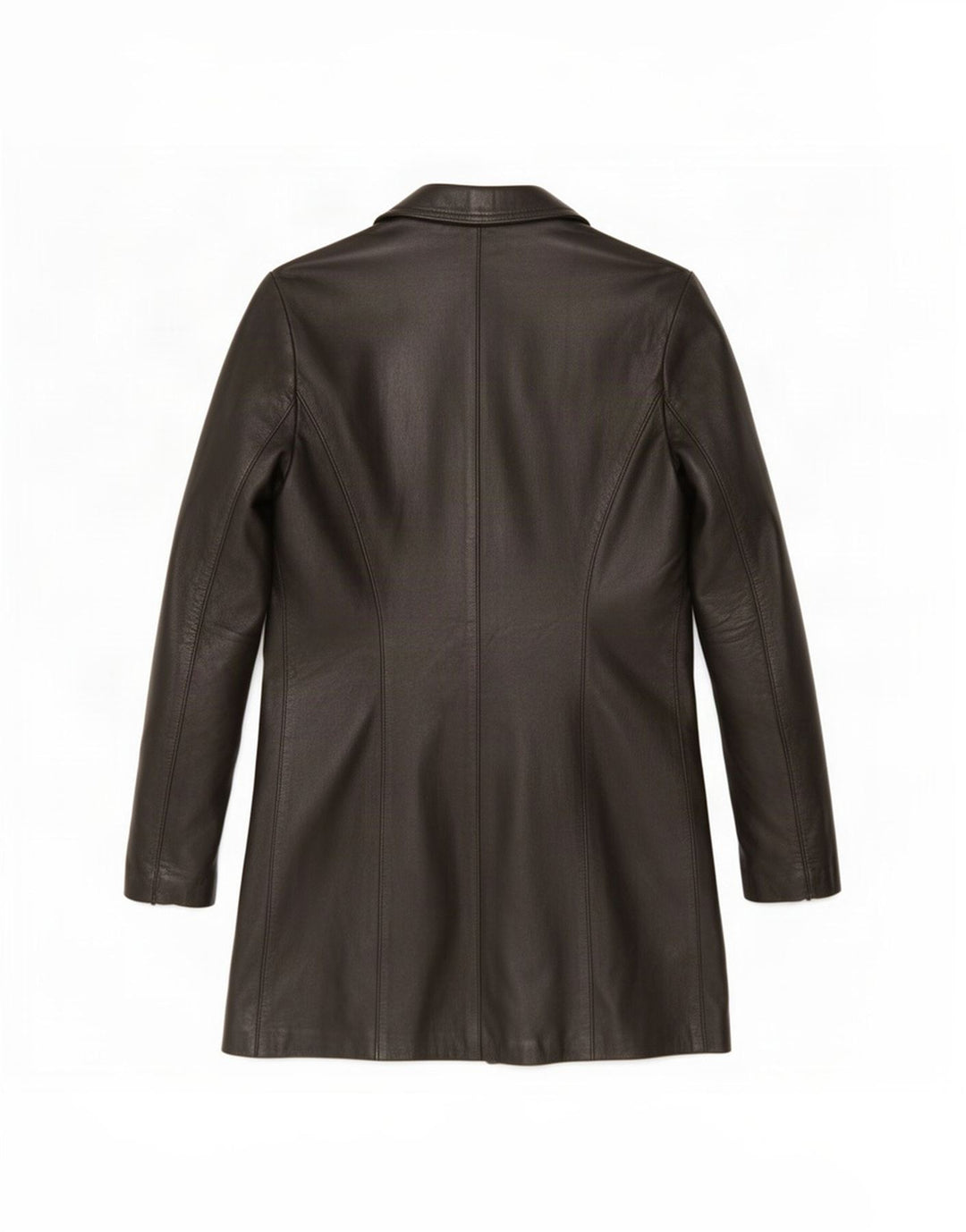 manteau en cuir femme vintage UK 10 Petit Noir