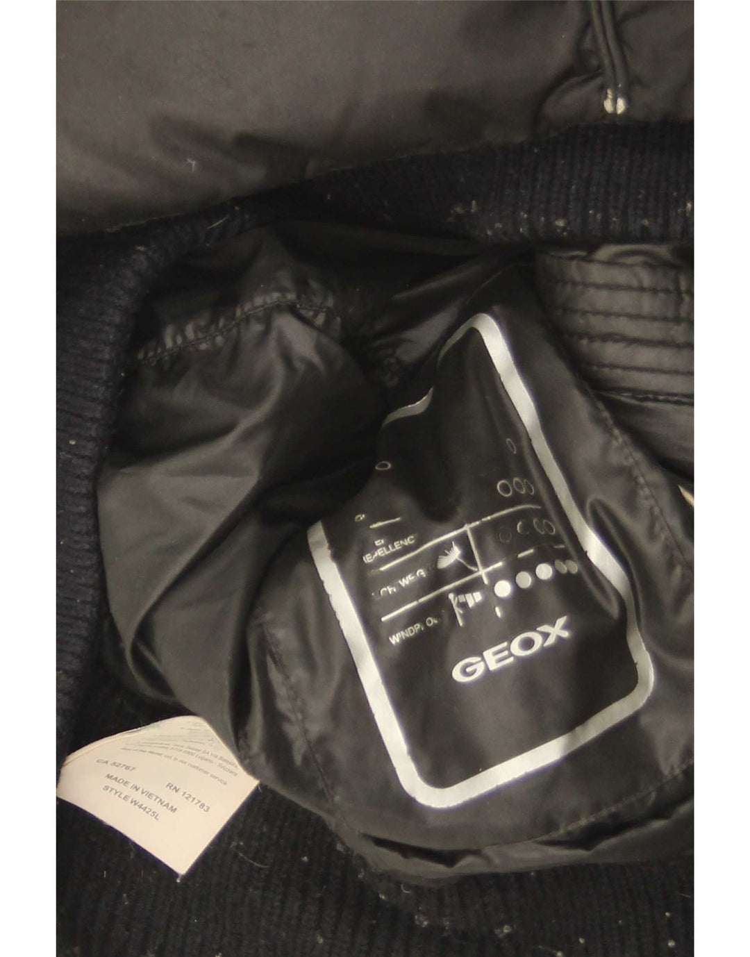Geox Veste matelassée pour femme UK 8 Small Noir Polyester