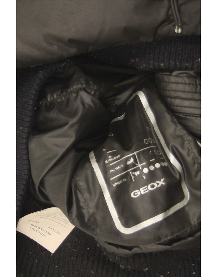 Geox Veste matelassée pour femme UK 8 Small Noir Polyester