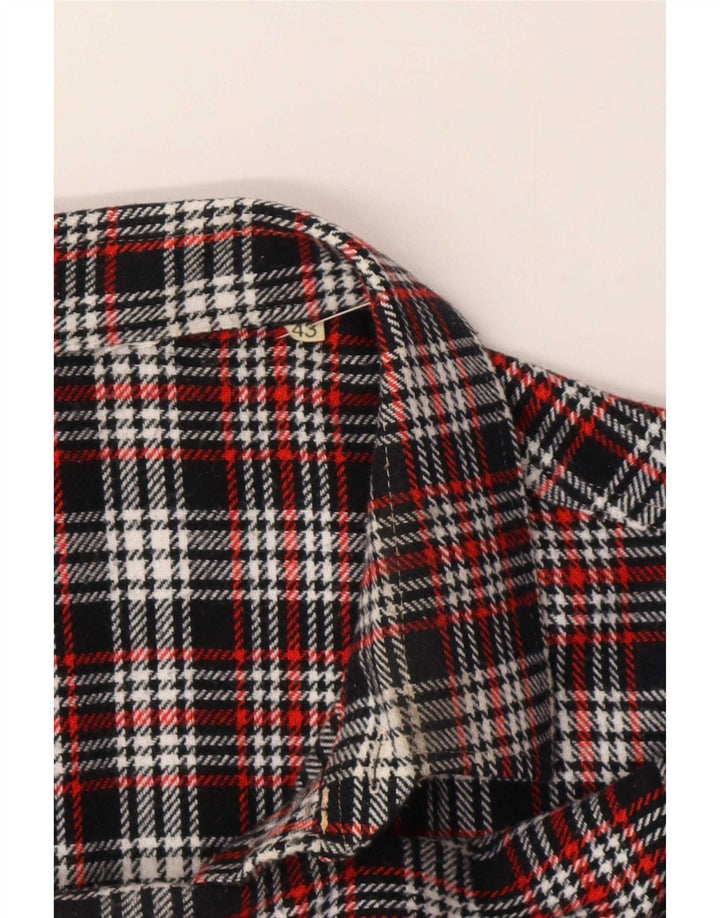 vintage Chemise en flanelle homme Taille 43 Grand chèque multicolore