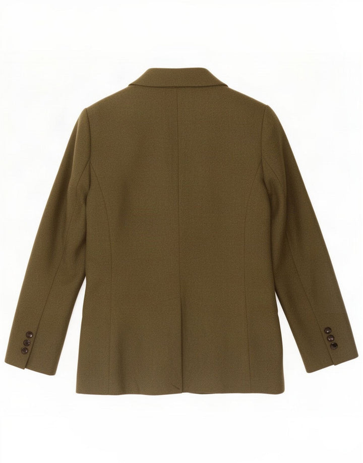 Stefanel Veste blazer 2 boutons pour femme IT 40 Petite laine kaki