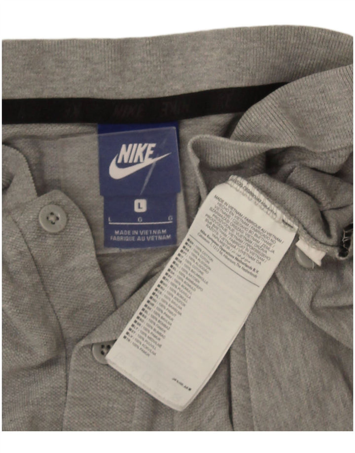 Nike Polo Homme Grand Gris Moucheté Coton