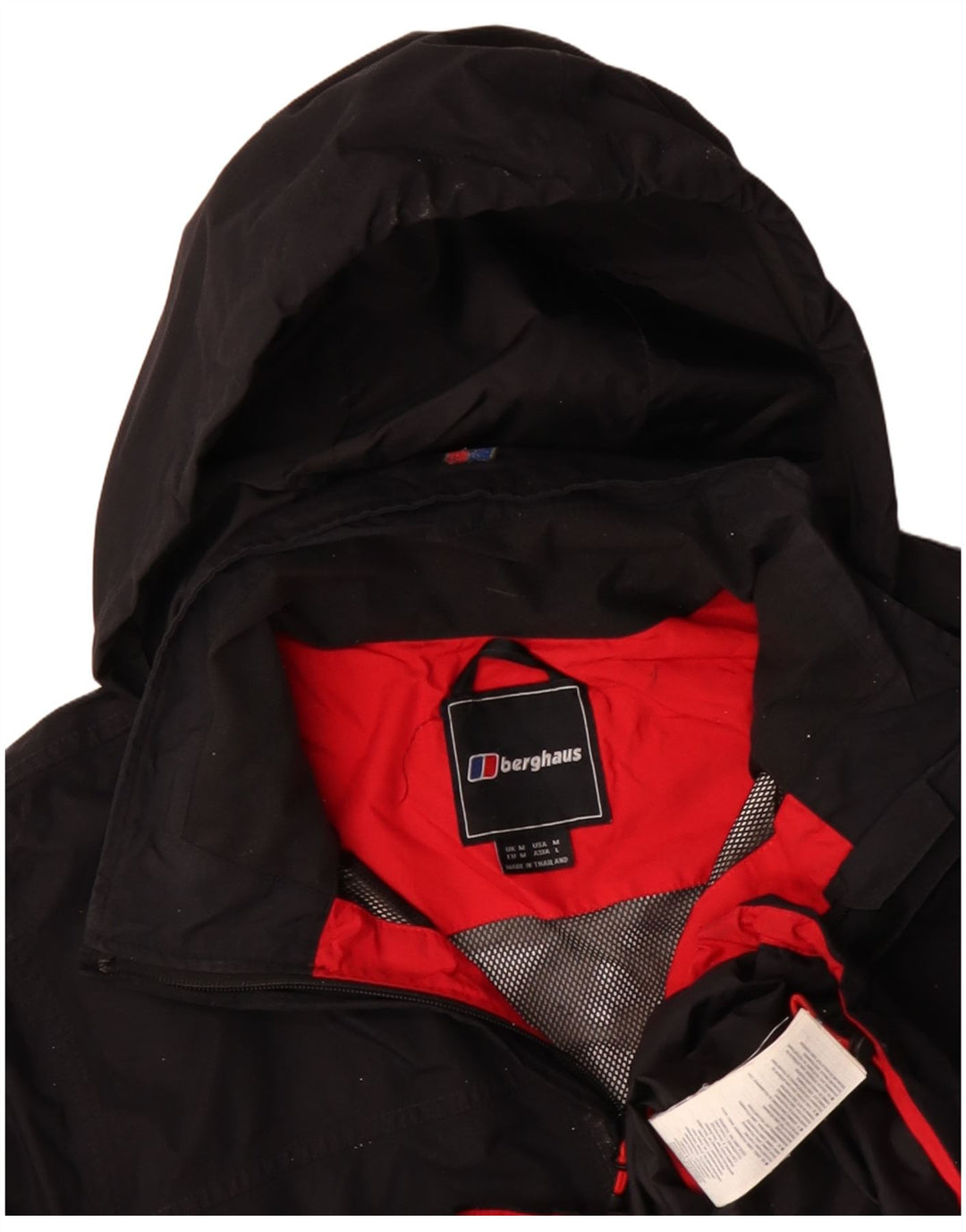 Berghaus Veste imperméable à capuche pour homme UK 38 Medium Noir Polyamide Sports