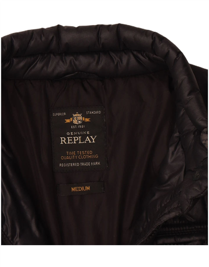 Replay Veste matelassée pour femme UK 44 Medium Noir Polyamide