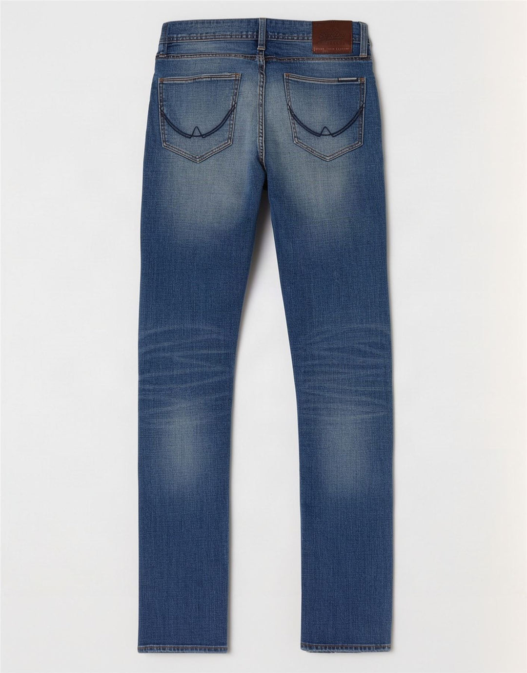 Superdry Jean Slim Corporal Distressed Homme W31 L32 Bleu Coton