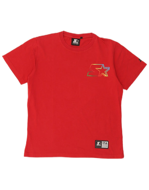 T-Shirt Graphique Starter Garçon 13-14 ans Rouge Coton