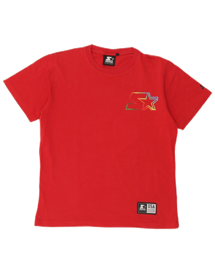 T-Shirt Graphique Starter Garçon 13-14 ans Rouge Coton